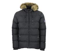 Women's fur hooded puffer jacket Peak Mountain Noir XL