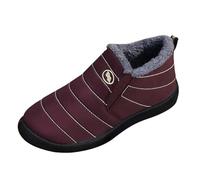 Womens Fur Lined Winter Boots| Mens Snow Boots| Retro Striped Boot| Slip On Outdoor Boot For Warm| Slip-Resistance Walking Booties| Unisex Couple Booties| Autumn Indoor Bootie With Elastic Strap