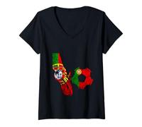 Womens Futebol Portuguese Pride Portugal Portuguese Soccer Player V-Neck T-Shirt