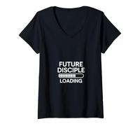 Womens Future Disciple Loading Christian Youth Ministry V-Neck T-Shirt