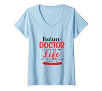 Womens Future Doctor I Gave Up My Life So I Learn How to Save Yours V-Neck T-Shirt