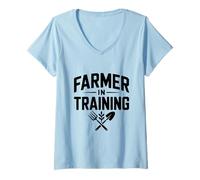 Women's Future Farmer in Training Cute Farm Animal Lover V-Neck T-Shirt