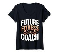 Women's Future Fitness Coach Personal Trainer Gym V-Neck T-Shirt