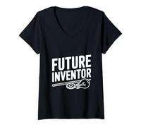 Women's Future Inventor Genius Ideas Innovator V-Neck T-Shirt
