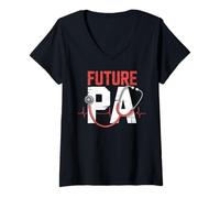 Womens Future PA Physician Assistant School Student Gifts Men Women V-Neck T-Shirt