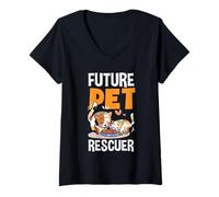 Women's Future Pet Rescuer Animal Rights Adopt V-Neck T-Shirt