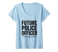 Women's Future Police Officer Proudly Serving The Community V-Neck T-Shirt