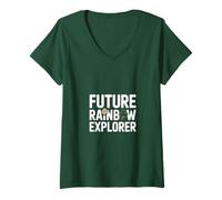 Womens Future Rainbow Explorer St Patricks Day Kids V-Neck T-Shirt