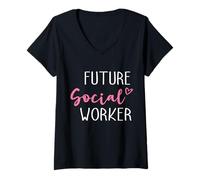 Women's Future Social Worker Social Work Caregiver V-Neck T-Shirt
