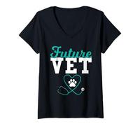 Womens Future Veterinarian Becoming Animal Doctor V-Neck T-Shirt