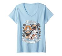 Women's Future Veterinarian Vet Student Vet School Vet Tech V-Neck T-Shirt