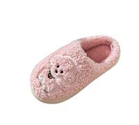 Women's Fuzzy Curly Fur Memory Foam Loafer Slippers, Cute Animal Slide For Girl, Extra Soft Cosy Closed-Toe Furry Slippers, Non Slip Indoor Outdoor Home Slippers, Funny Gifts For Children