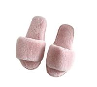 Womens Fuzzy Memory Foam Slippers Womens Slip On Sandals Backless Wide Fit Pressure-Relieving Cosy Alpine Shearling Slippers Non Slip House Sliders Flexible Sole Diabetic Friendly Sandals