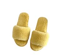 Womens Fuzzy Memory Foam Slippers Womens Slip On Sandals Backless Wide Fit Pressure-Relieving Cosy Alpine Shearling Slippers Non Slip House Sliders Flexible Sole Diabetic Friendly Sandals