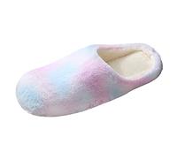 Women'S Fuzzy Slippers, Cosy Indoor Slippers, Winter Memory Foam Slippers, Non-Slip House Shoes, Warm Plush Slippers, Ladies' Soft Bedroom Slippers, Tie-Dye Home Slippers, Anti-Slip Indoor Shoes