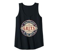 Womens G.R.I.T.S Girls Raised in the South Badge Tank Top