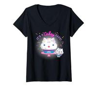 Women's Gabby's Dollhouse It's A Cakey Celebration V-Neck T-Shirt