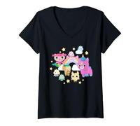 Women's Gabby's Dollhouse Rainbow Celebration Friends V-Neck T-Shirt