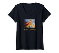 Womens Gabriel the Archangel Saint Gabriel V-Neck T-Shirt