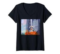 Womens Gagarin SOVI8 Vintage Propaganda V-Neck T-Shirt