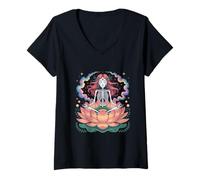 Womens Gaia Greek Goddess Mother Earth Nature Lover Witchy Pagan V-Neck T-Shirt