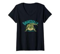 Women's Gainesville Florida Alligator Design V-Neck T-Shirt