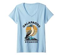 Women's Galapagos Islands Ecuador Sunset V-Neck T-Shirt
