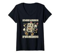 Women's Gambler Casino Only a Problem If You are Losing Gambling V-Neck T-Shirt