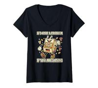 Women's Gambler Casino Only a Problem If You are Losing Gambling V-Neck T-Shirt