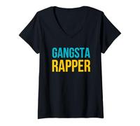 Womens Gangsta Rapper T Shirt for The Gangster Rapper Thugs V-Neck T-Shirt