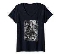 Women's Gangster Raccoon with Bubble Tea, Raccoon V-Neck T-Shirt