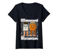 Womens Garamararam-Dan-Madudungdung Italian-Brainrot Funny Gen Z V-Neck T-Shirt