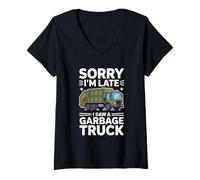 Womens Garbage Day is My Favorite Day of Week V-Neck T-Shirt