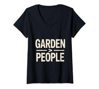 Women's Garden People Gardener Plant Lover V-Neck T-Shirt
