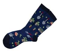 Womens Gardener Herbs Plants Novelty Dark Blue Socks One Size UK 3-6 EU 36-40