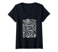Womens Gardener Plant Lover Farmer Gardening Humor Vintage V-Neck T-Shirt
