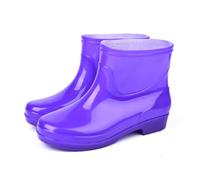 Womens Gardening Boots - Ankle Rain Boots For Women - Breathable Lined Shoes Wide Fit Casual Shoe Waterproof Rain Boot Car Wash Workwear Outdoor Garden Footwear Rubber Fashion Boot Shoes