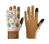 Womens Gardening Gloves 10.5x23cm Anti-Slip Floral Ergonomic Fit | Polyester construction reinforced palm for hand protection breathable floral print suitable for planting and weeding