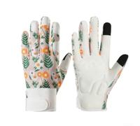 Womens Gardening Gloves 10.5x23cm Anti-Slip Floral Ergonomic Fit | Polyester construction reinforced palm for hand protection breathable floral print suitable for planting and weeding
