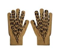 Women'S Gardening Gloves - Love Leopard Print Print Touch Screen Knit Glove,Elastic Cuff Thermal Gloves Spring Autumn Glove Unisex Breathable Skin-Friendly Soft Mitten -A One Siz