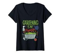 Womens Gardening Is My Favorite Sport V-Neck T-Shirt