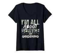 Womens Gardening & Spiritual Service - Faith-Based Giving Back Life V-Neck T-Shirt