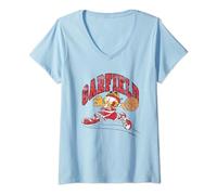 Womens Garfield Basketball V-Neck T-Shirt