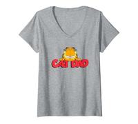 Women's Garfield Cat Dad Father's Day V-Neck T-Shirt