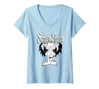 Womens Garfield Halloween Fright Night Retro Vampire Garfield V-Neck T-Shirt