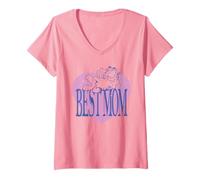 Women's Garfield Mother's Day Best Mom Heart V-Neck T-Shirt