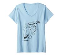 Women's Garfield Soccer Kick V-Neck T-Shirt
