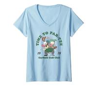 Womens Garfield Time to Par-Tee! Since 1978 Garfield Golf Club V-Neck T-Shirt