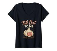Women's Garlic Grower Homesteader Garden Harvest Pride CSA Seed Swap V-Neck T-Shirt