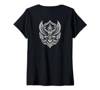 Women's Garuda Vintage 90s Washout Mythic Guardian V-Neck T-Shirt